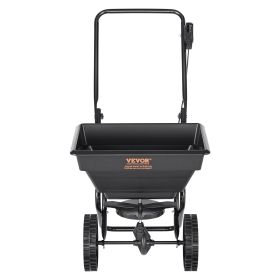 VEVOR Broadcast Spreader, 25 LB Walk-Behind Turf Spreader with 8" Wheels, Steel Push Fertilizer Spreader, Garden Seeder, and Salt Spreader, Designed f