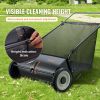 VEVOR Push Lawn Sweeper, 26 Inch Leaf & Grass Collector, Strong Rubber Wheels & Heavy Duty Thickened Steel Durable to Use with Large Capacity 7 ft¬≥ M