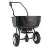 VEVOR Broadcast Spreader, 60 LB Walk-Behind Turf Spreader with 8" Wheels, Steel Push Fertilizer Spreader, Garden Seeder, and Salt Spreader, Designed f