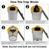 Humane Bucket Lid Mouse Trap Rat Catcher Reusable Slide Mouse Trap