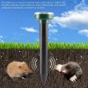 2pcs Solar Mole Repellent Solar Animal Repeller Stakes Waterproof Ultrasonic Gopher Repellent Outdoor Ultrasonic Gopher Control Spikes Ultrasonic Pest