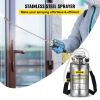 VEVOR 1.5Gal Stainless Steel Sprayer, Set with 16" Wand& Handle& 3.3FT Reinforced Hose, Hand Pump Sprayer with Pressure Gauge&Safety Valve, Adjustable