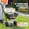 VEVOR Broadcast Spreader, 25 LB Walk-Behind Turf Spreader with 8" Wheels, Steel Push Fertilizer Spreader, Garden Seeder, and Salt Spreader, Designed f