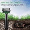 2pcs Solar Mole Repellent Solar Animal Repeller Stakes Waterproof Ultrasonic Gopher Repellent Outdoor Ultrasonic Gopher Control Spikes Ultrasonic Pest