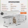 Portable Folding Live Animal Cage Trap with Handle