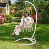 Hammock Chair Stand(Stand Only), C Stand for Hanging Egg Chair/Swing Chair, Indoor/Outdoor Hanging Chair Stand Only, Heavy Duty 330Lbs Weight Capacity